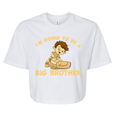 I'm Going to be a Big Brother Baby Bro Bella+Canvas Jersey Crop Tee