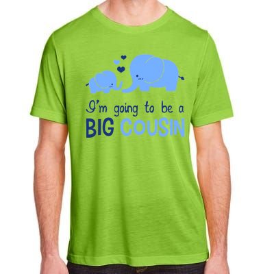 I'm Going To Be A Big Cousin Boy Elephant Adult ChromaSoft Performance T-Shirt