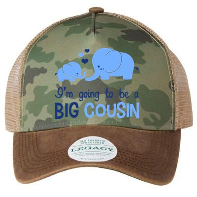 I'm Going To Be A Big Cousin Boy Elephant Legacy Tie Dye Trucker Hat