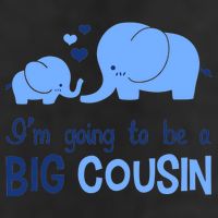 I'm Going To Be A Big Cousin Boy Elephant 7 Panel Mesh Trucker Snapback Hat