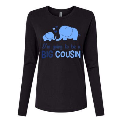 I'm Going To Be A Big Cousin Boy Elephant Womens Cotton Relaxed Long Sleeve T-Shirt