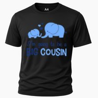 I'm Going To Be A Big Cousin Boy Elephant Cooling Performance Crew T-Shirt