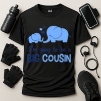 I'm Going To Be A Big Cousin Boy Elephant Cooling Performance Crew T-Shirt