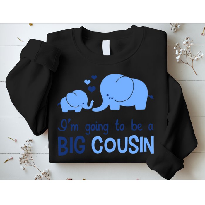 I'm Going To Be A Big Cousin Boy Elephant Sweatshirt