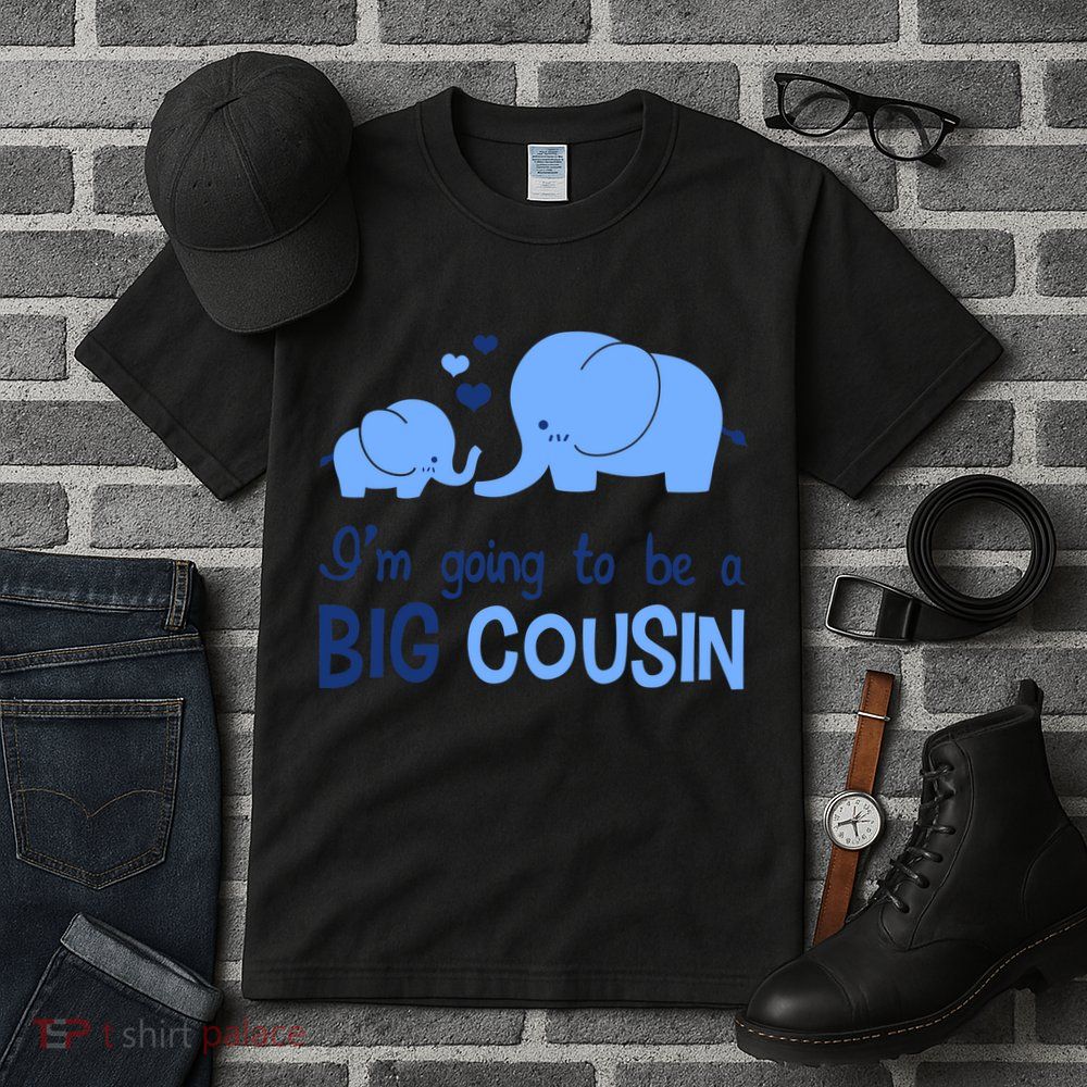 I'm Going To Be A Big Cousin Boy Elephant Tall T-Shirt