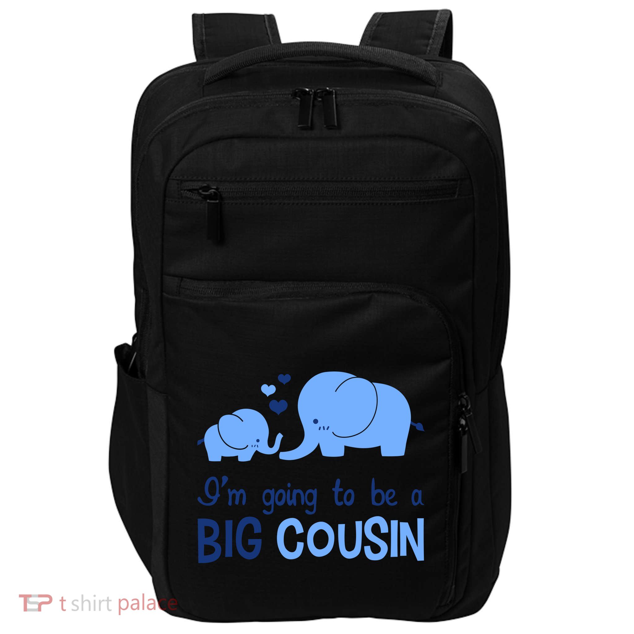 I'm Going To Be A Big Cousin Boy Elephant Impact Tech Backpack