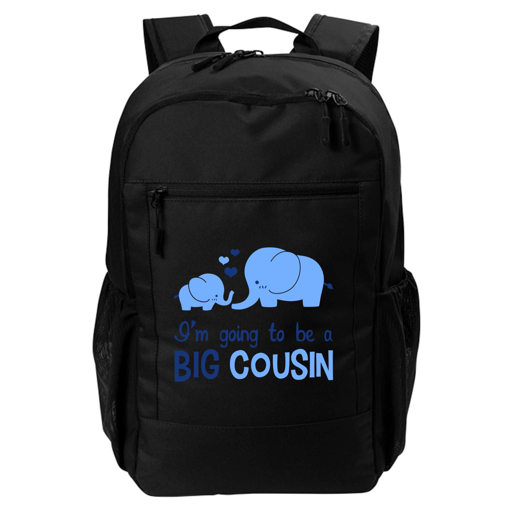 I'm Going To Be A Big Cousin Boy Elephant Backpack