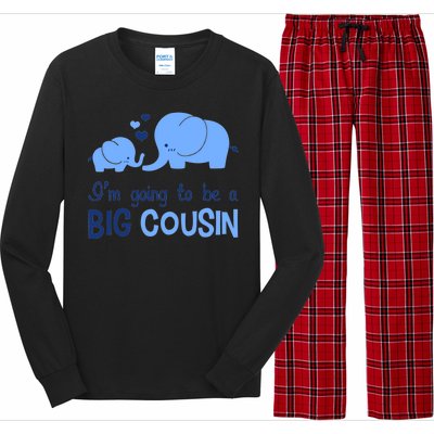 I'm Going To Be A Big Cousin Boy Elephant Long Sleeve Pajama Set