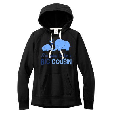 I'm Going To Be A Big Cousin Boy Elephant Women's Fleece Hoodie