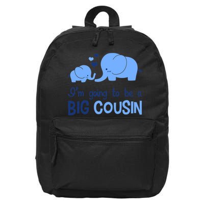 I'm Going To Be A Big Cousin Boy Elephant 16 in Basic Backpack