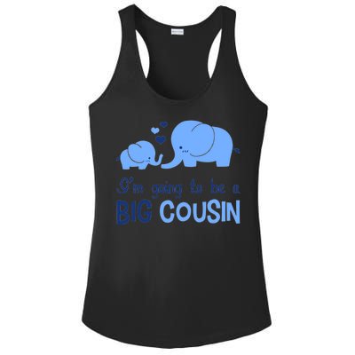 I'm Going To Be A Big Cousin Boy Elephant Ladies PosiCharge Competitor Racerback Tank