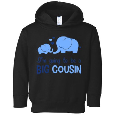 I'm Going To Be A Big Cousin Boy Elephant Toddler Hoodie