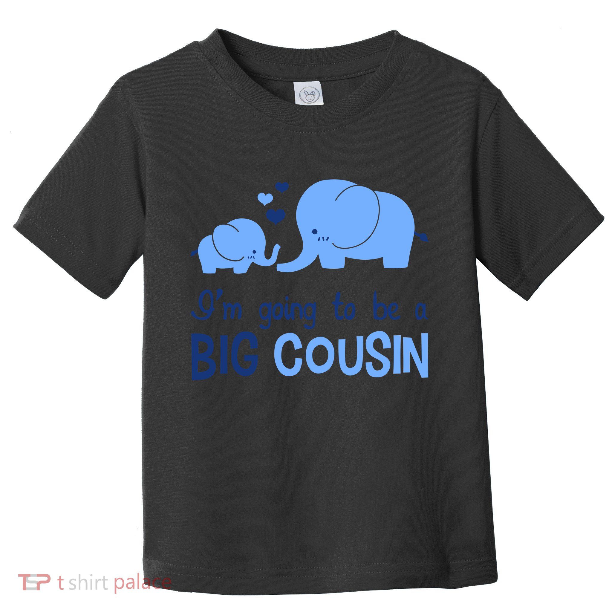 I'm Going To Be A Big Cousin Boy Elephant Toddler T-Shirt