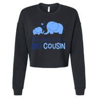 I'm Going To Be A Big Cousin Boy Elephant Cropped Pullover Crew