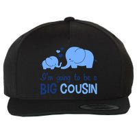 I'm Going To Be A Big Cousin Boy Elephant Wool Snapback Cap