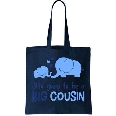 I'm Going To Be A Big Cousin Boy Elephant Tote Bag