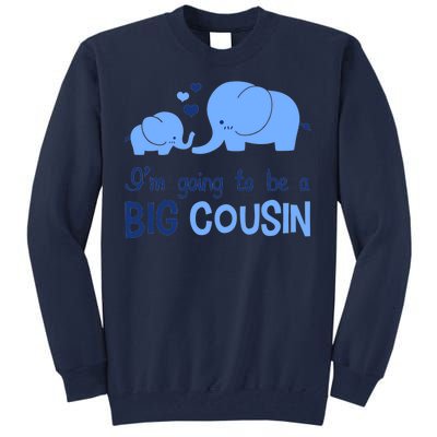 I'm Going To Be A Big Cousin Boy Elephant Tall Sweatshirt