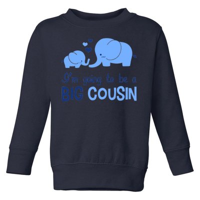 I'm Going To Be A Big Cousin Boy Elephant Toddler Sweatshirt