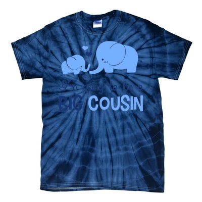 I'm Going To Be A Big Cousin Boy Elephant Tie-Dye T-Shirt