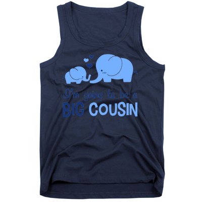 I'm Going To Be A Big Cousin Boy Elephant Tank Top