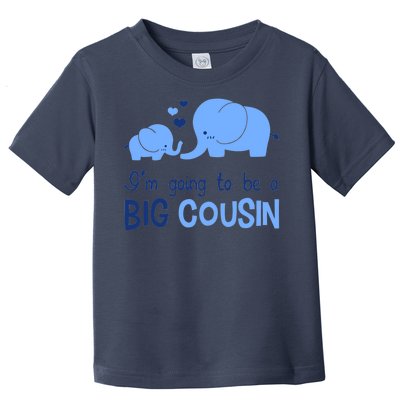 I'm Going To Be A Big Cousin Boy Elephant Toddler T-Shirt