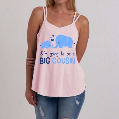 I'm Going To Be A Big Cousin Boy Elephant Women's Strappy Tank