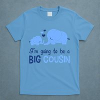 I'm Going To Be A Big Cousin Boy Elephant T-Shirt