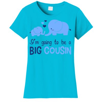 I'm Going To Be A Big Cousin Boy Elephant Women's T-Shirt