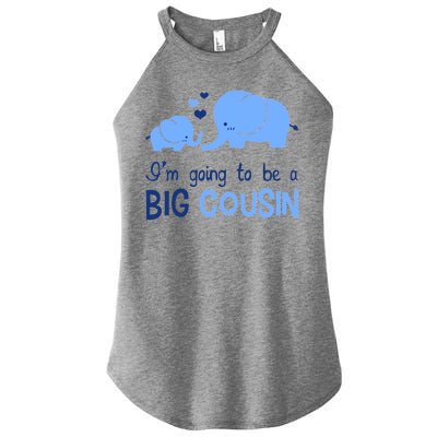 I'm Going To Be A Big Cousin Boy Elephant Women's Perfect Tri Rocker Tank