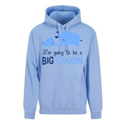 I'm Going To Be A Big Cousin Boy Elephant Unisex Surf Hoodie