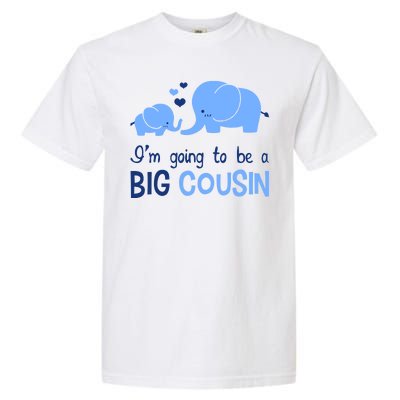 I'm Going To Be A Big Cousin Boy Elephant Garment-Dyed Heavyweight T-Shirt