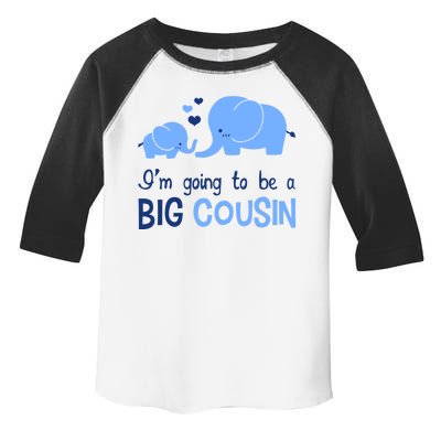 I'm Going To Be A Big Cousin Boy Elephant Toddler Fine Jersey T-Shirt