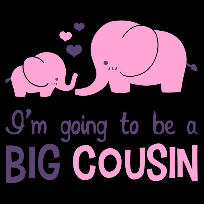 I'm Going To Be A Big Cousin Girl Elephant City Backpack