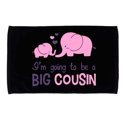 I'm Going To Be A Big Cousin Girl Elephant Microfiber Hand Towel