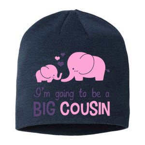 I'm Going To Be A Big Cousin Girl Elephant Sustainable Beanie