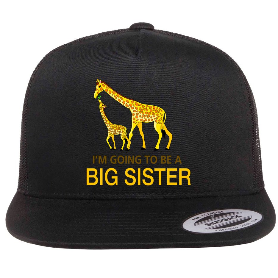 I'm Going To Be A Big Sister Flat Bill Trucker Hat