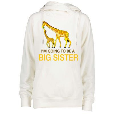 I'm Going To Be A Big Sister Womens Funnel Neck Pullover Hood