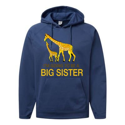 I'm Going To Be A Big Sister Performance Fleece Hoodie