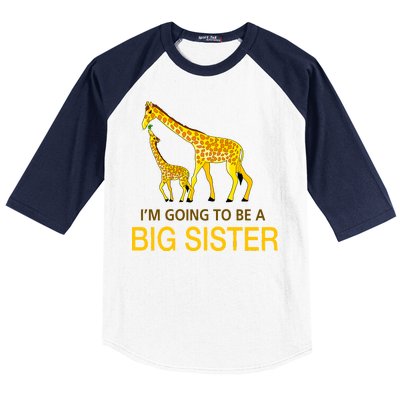 I'm Going To Be A Big Sister Baseball Sleeve Shirt