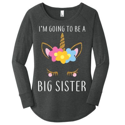 I'm Going To Be A Big Sister Cute Unicorn Women's Perfect Tri Tunic Long Sleeve Shirt