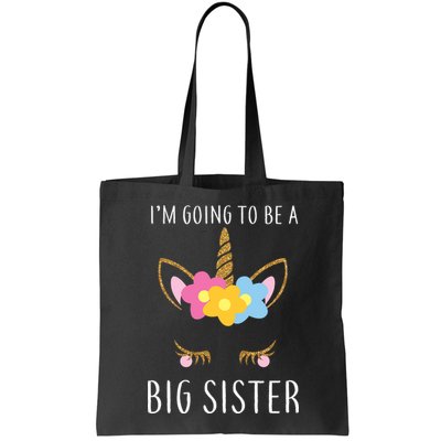 I'm Going To Be A Big Sister Cute Unicorn Bag