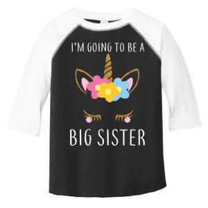 I'm Going To Be A Big Sister Cute Unicorn Toddler Fine Jersey T-Shirt