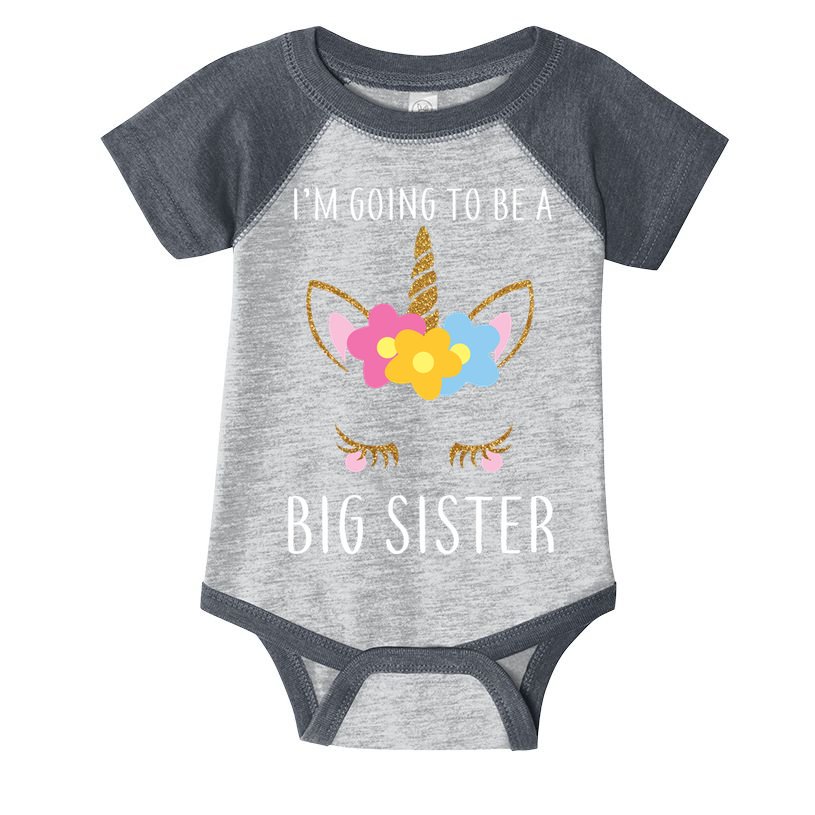 I'm Going To Be A Big Sister Cute Unicorn Infant Baby Jersey Bodysuit