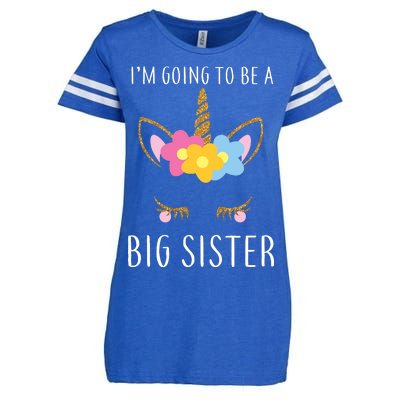 I'm Going To Be A Big Sister Cute Unicorn Enza Ladies Jersey Football T-Shirt