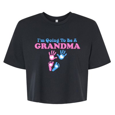 I'm Going To Be A Grandma Grandchild Baby Bella+Canvas Jersey Crop Tee