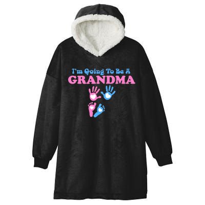 I'm Going To Be A Grandma Grandchild Baby Hooded Wearable Blanket