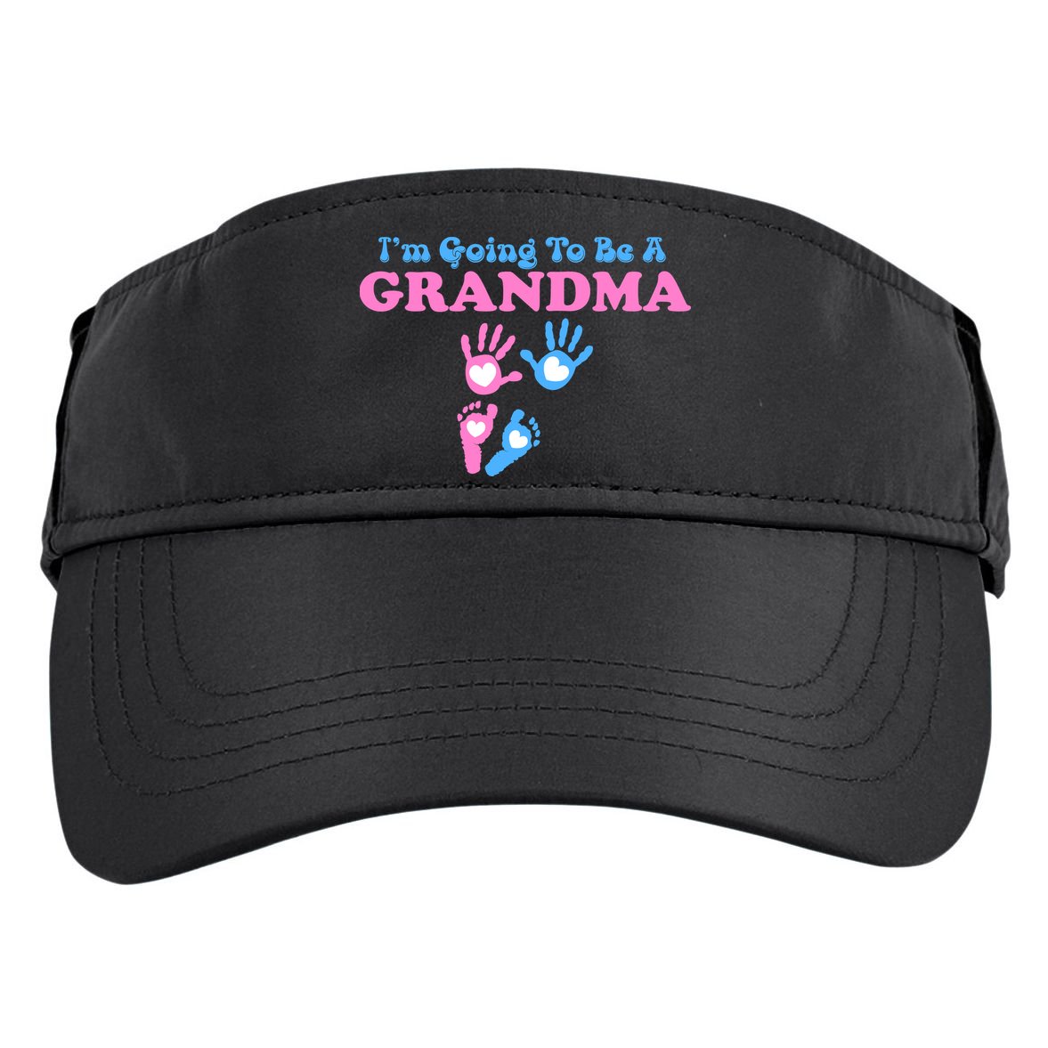 I'm Going To Be A Grandma Grandchild Baby Adult Drive Performance Visor
