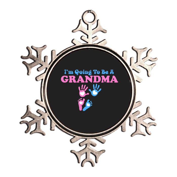 I'm Going To Be A Grandma Grandchild Baby Metallic Star Ornament