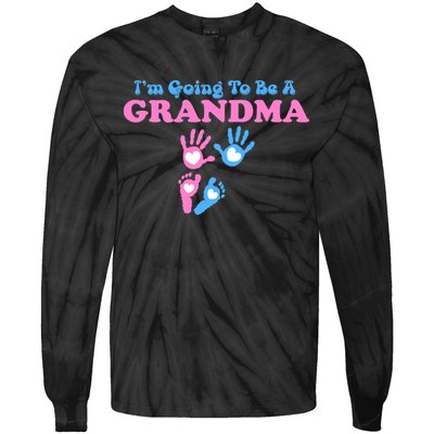 I'm Going To Be A Grandma Grandchild Baby Tie-Dye Long Sleeve Shirt