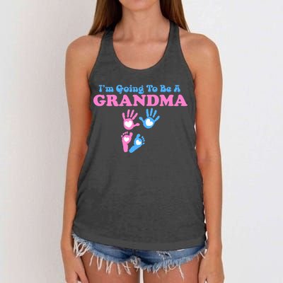 I'm Going To Be A Grandma Grandchild Baby Women's Knotted Racerback Tank